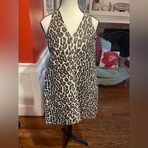 La Roque Animal Print Dress, Size-Medium, Browns, Cream, Black, NWT
